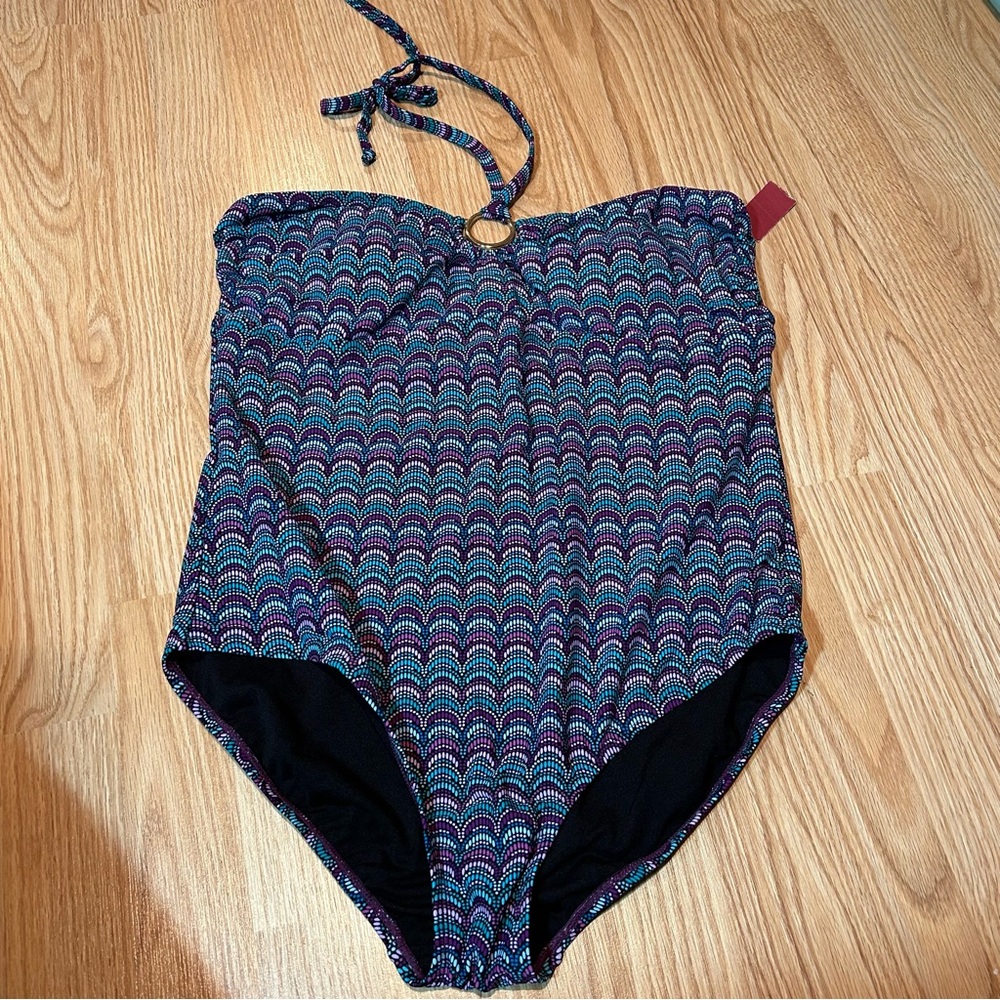 NWT‎ Merona halter one piece swimsuit XL